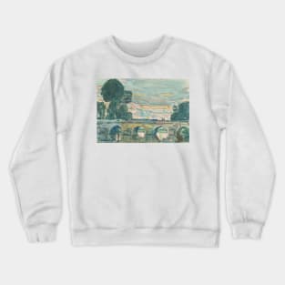 The Bridge at Grez by Childe Hassam Crewneck Sweatshirt